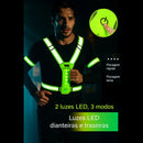 Colete de Segurança Refletivo Trabalho Noturno Com Luz LED para Ciclismo Motoboy