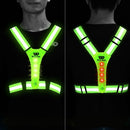 Colete de Segurança Refletivo Trabalho Noturno Com Luz LED para Ciclismo Motoboy