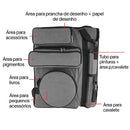 Mochila Artistas, Arquitetos, Designers e Fotógrafos Com 7 Bolsos JoySchool