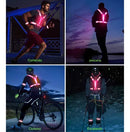 Colete de Segurança Refletivo Trabalho Noturno Com Luz LED para Ciclismo Motoboy