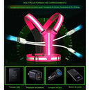 Colete de Segurança Refletivo Trabalho Noturno Com Luz LED para Ciclismo Motoboy