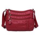 Bolsa de Couro Plutônio Vegano Feminina Red - Standard Shop