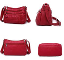 Bolsa de Couro Plutônio Vegano Feminina Red - Standard Shop