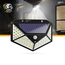 Luminária Refletor Energia Solar Parede 100 Leds Sensor Presença 3 Funções - Standard Shop