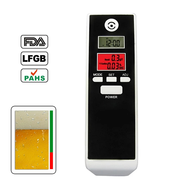 Bafômetro LCD Duplo Digital FDA - Standard Shop - Bafômetro Medidor de Álcool Uso Pessoal LCD Duplo Digital FDA