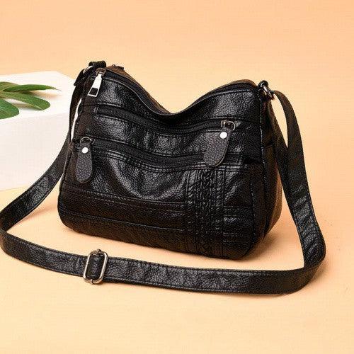 Bolsa de Couro Plutônio Vegano Feminina Black - Standard Shop