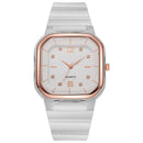 Relógio Feminino Quadrado STSX2 – Estilo Coreano Moderno Dorama