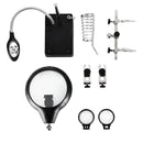 Lupa de Mesa com Garras Luz Led Ajustável Suporte Solda - Standard Shop