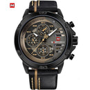 Relógio Masculino Navi 9110 Esporte Fino de Couro - Standard Shop