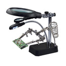 Lupa de Mesa com Garras Luz Led Ajustável Suporte Solda - Standard Shop