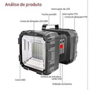 Lanterna Holofote Potente KINGSTER LED Recarregável 40w 1000mA C/ Luz de Emergência - Standard Shop