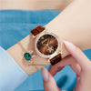 Relógio Feminino Estilo Esmeralda Star Elegante + Pulseira