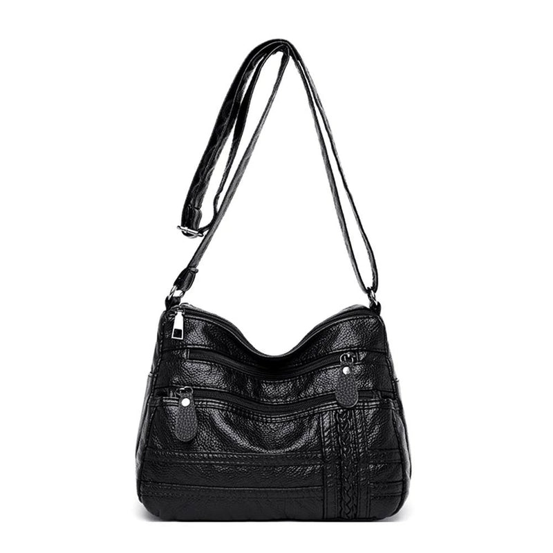 Bolsa de Couro Plutônio Vegano Feminina Black - Standard Shop