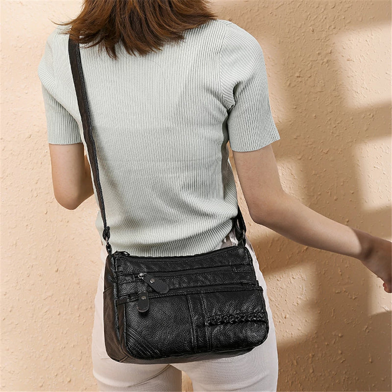 Bolsa de Couro Plutônio Vegano Feminina Black - Standard Shop