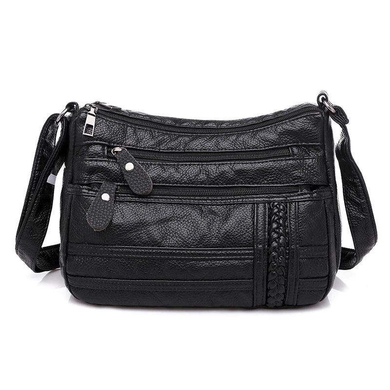 Bolsa de Couro Plutônio Vegano Feminina Black - Standard Shop